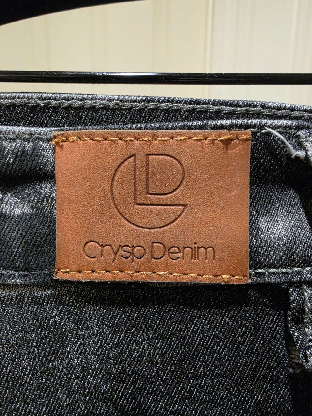 Crysp Denim Men's Slim Straight Black Jeans